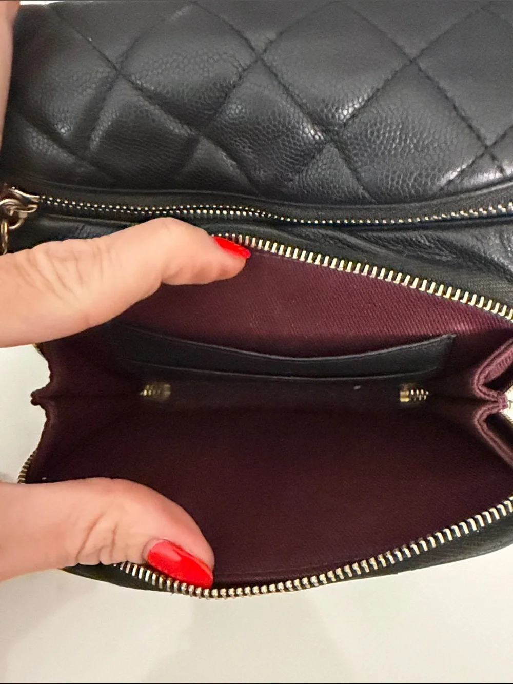 Chanel business Affinity caviar leather waist bag/ crossbody/ shoulder bag